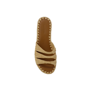Carrie Forbes SYMM shoe in Natural, top view